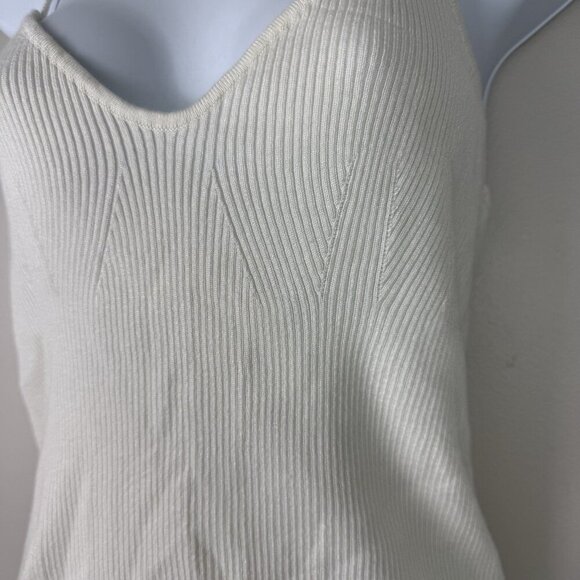 Vero Moda Women's Cream Cami Top Spaghetti Strap Tank Tee Shirt Size Large NWT - Picture 4 of 9